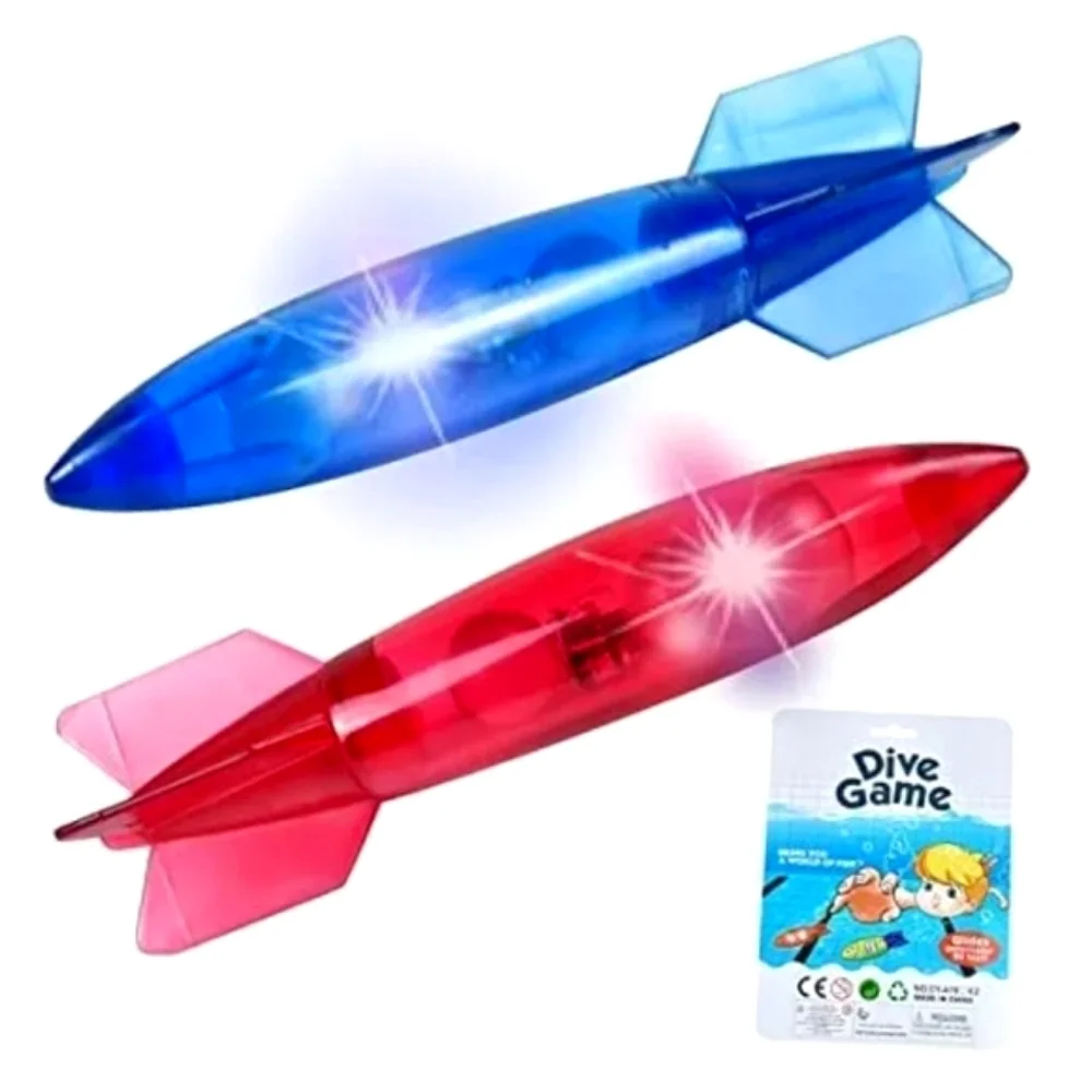 NEW Set of 2 Swimways 5 inch Light-up Pool Torpedo Dive Toys